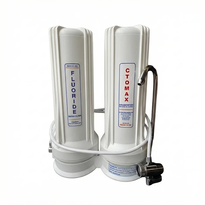 Benchtop water filter with fluoride removal Benchtop water filter with fluoride removal