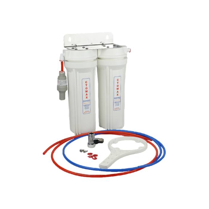CTO Max Twin Undersink Water Filter with hoses