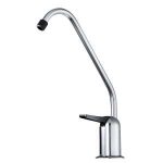 Chrome Angled Neck Black Handle Flick Lever Drinking Water Tap - GT9-0S +$10.00