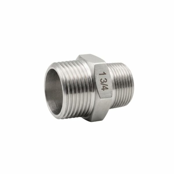 Hex Nipple Brass Reducing 1 male x 3-4 male