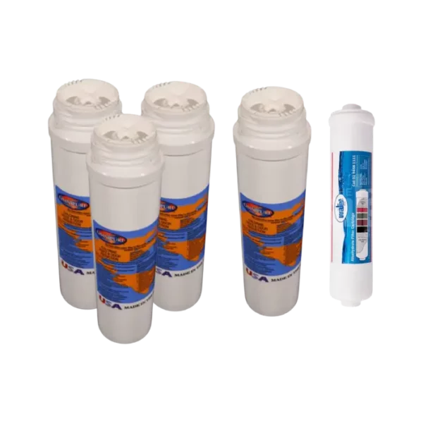 Reverse Osmosis water filter cartridge replacement set with Alkahydrate Reverse Osmosis water filter cartridge replacement set with Alkahydrate