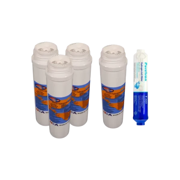 Reverse Osmosis water filter replacement filter set with Hydrogen Alkaliser 6in7