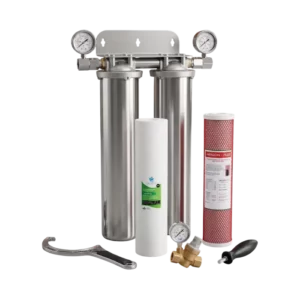 Twin Stainless Steel House Water Filter 20″ High Flow – Premium City Water Shield