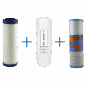 Triple Under Sink Replacement Filter Set Fluoride & Chloramine