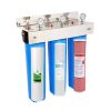 Triple Whole House High Flow 20 Inch Water Filter with Cartridges Triple Whole House High Flow 20 Inch Water Filter with Cartridges