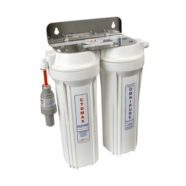 Twin Undersink Water Filter CTO Max - Omnipure Carbon Block Twin Undersink Water Filter CTO Max - Omnipure Carbon Block