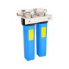 Whole House Twin Water Filter 20 Inch with Bracket