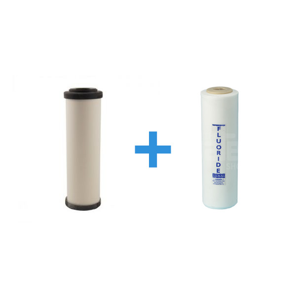 Twin Benchtop Water Filter with fluoride removal replacement pack