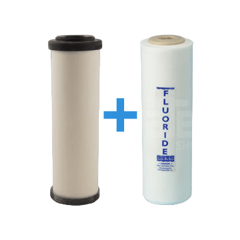 Twin Benchtop Water Filter with fluoride removal replacement pack