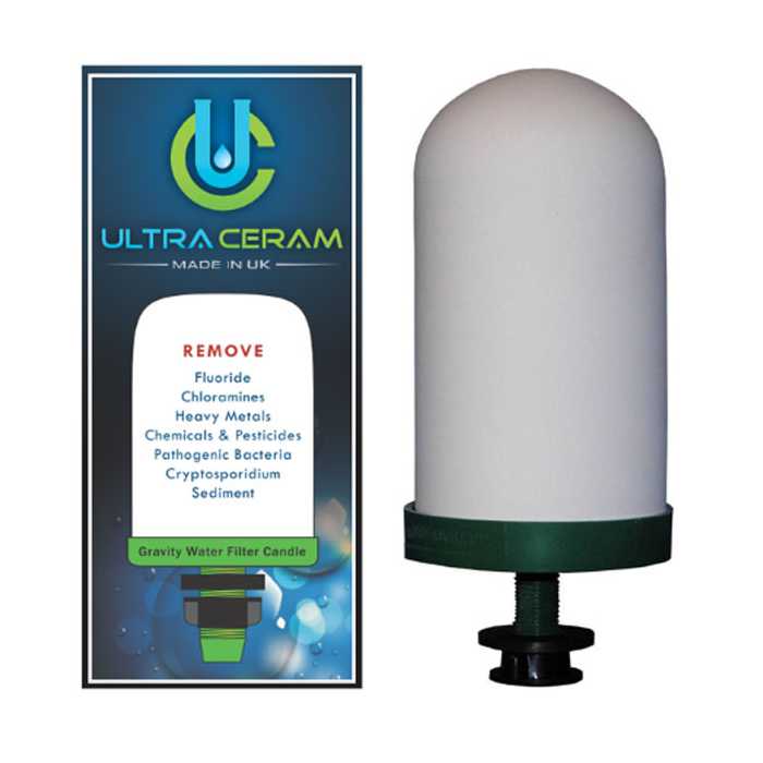 Ultraceram fluoride removal candle for gravity water filter